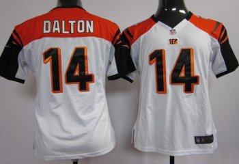 Cheap Women Nike Cincinnati Bengals 14# Andy Dalton White Nike NFL Jerseys