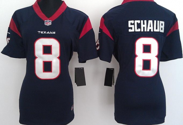 Cheap Women Nike Houston Texans 8 Matt Schaub Blue Nike NFL Jerseys