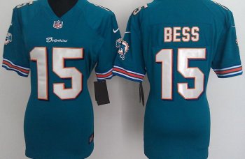 Cheap Women Nike Miami Dolphins 15 Davone Bess Green Nike NFL Jerseys