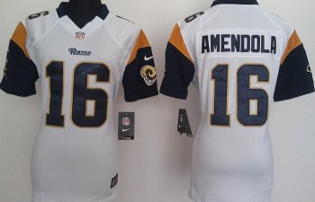 Cheap Women Nike St. Louis Rams 16 Danny Amendola White Nike NFL Jersey