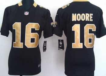 Cheap Women Nike New Orleans Saints 16 Lance Moore Black Nike NFL Jersey