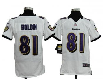 Kids Nike Baltimore Ravens 81 Anquan Boldin White Nike NFL Jerseys Cheap