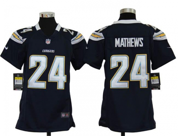 Kids Nike San Diego Chargers 24# Ryan Mathews Dark Blue Nike NFL Jerseys Cheap