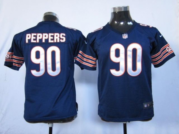 Kids Nike Chicago Bears 90 Julius Peppers Blue Nike NFL Jerseys Cheap