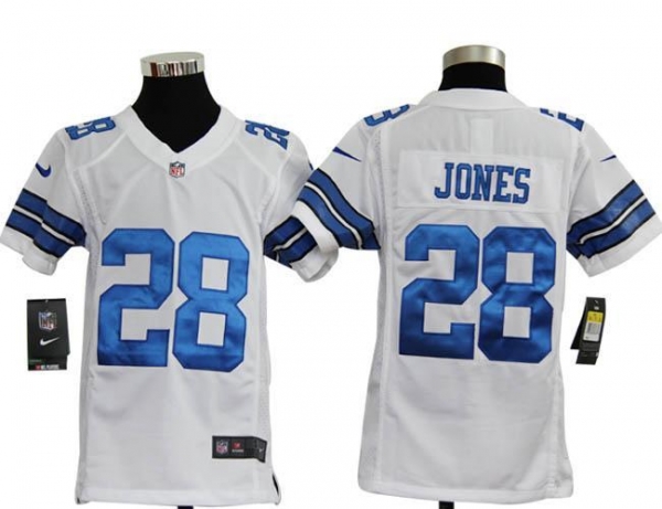 Kids Nike Dallas Cowboys 28# Felix Jones White Nike NFL Jerseys Cheap