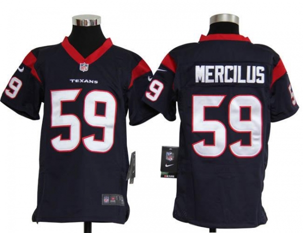 Kids Nike Houston Texans #59 Whitney Mercilus Blue Nike NFL Jerseys Cheap