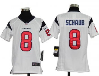 Kids Nike Houston Texans 8 Matt Schaub White Nike NFL Jerseys Cheap