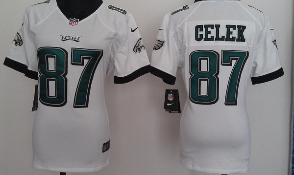 Cheap Women Nike Philadelphia Eagles #87 Brent Celek White Nike NFL Jerseys