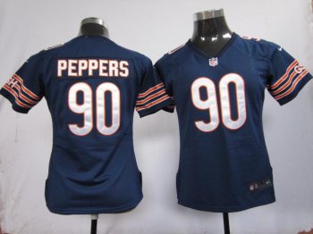 Cheap Women Nike Chicago Bears 90 Julius Peppers Blue Nike NFL Jerseys