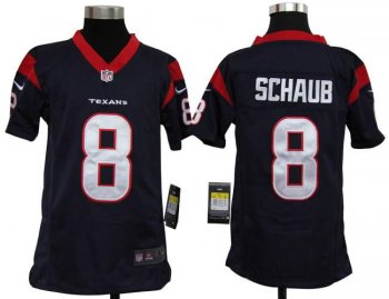 Kids Nike Houston Texans 8 Matt Schaub Blue Nike NFL Jerseys Cheap