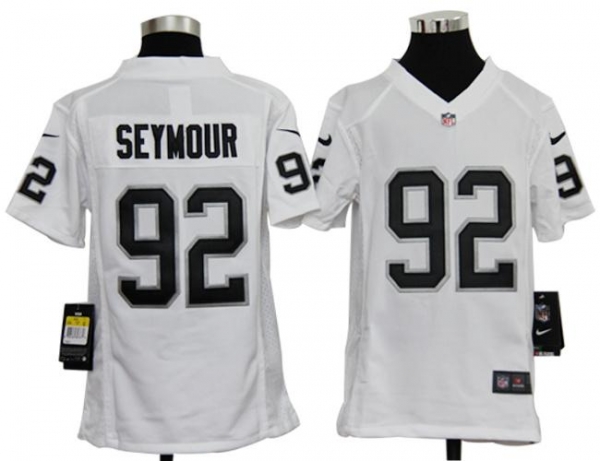 Kids Nike Oakland Raiders 92 Richard Seymour White Nike NFL Jerseys Cheap