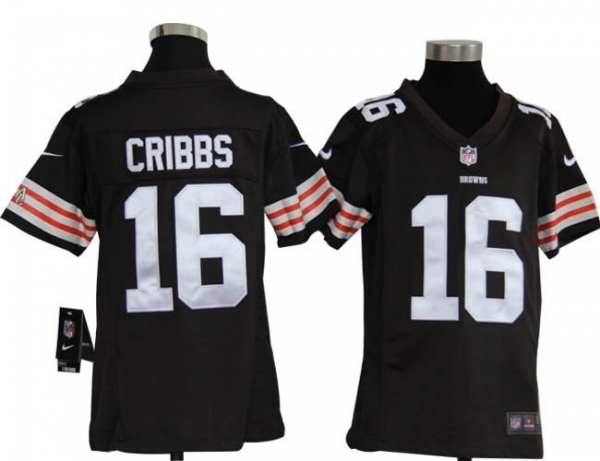 Kids Nike Cleveland Browns 16 Josh Cribbs Brown Nike NFL Jerseys Cheap