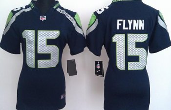 Cheap Women Nike Seattle Seahawks 15# Matt Flynn Blue Nike NFL Jerseys