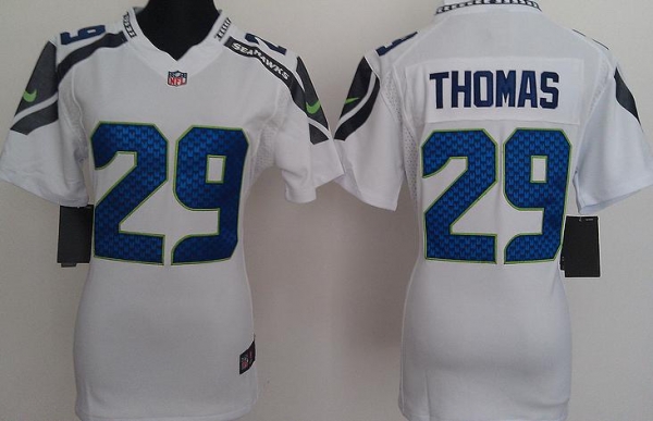 Cheap Women Nike Seattle Seahawks 29# Earl Thomas White Nike NFL Jerseys