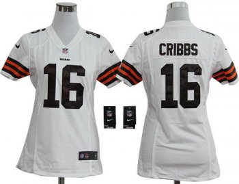 Cheap Women Nike Cleveland Browns 16 Josh Cribbs White Nike NFL Jerseys