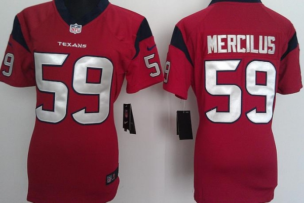 Cheap Women Nike Houston Texans #59 Whitney Mercilus Red Nike NFL Jerseys