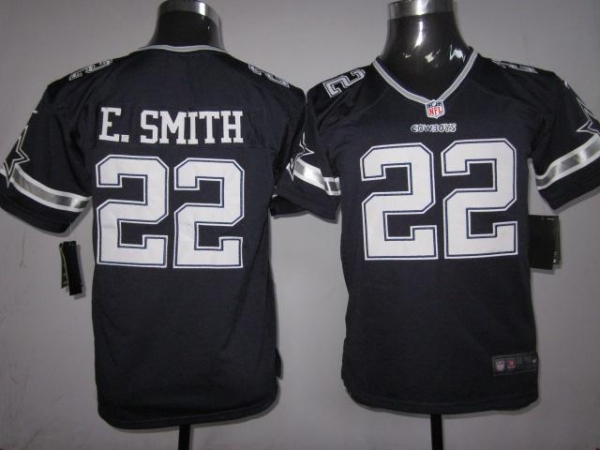 Kids Nike Dallas Cowboys 22 E.SMITH Blue Nike NFL Jerseys Cheap