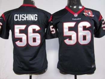 Kids Nike Houston Texans 56 Brian Cushing Blue Nike NFL Jerseys W 10th Patch Cheap