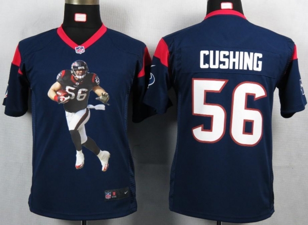 Kids Nike Houston Texans 56 Cushing Blue Portrait Fashion Game Jerseys Cheap