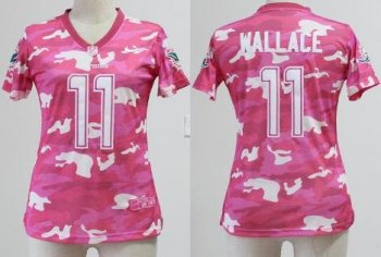 Cheap Women Nike Miami Dolphins 11 Mike Wallace Pink Camo Fashion NFL Jerseys 2013 New