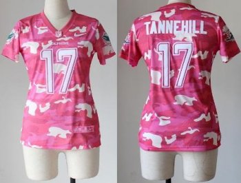 Cheap Women Nike Miami Dolphins 17 Ryan Tannehill Pink Camo Fashion NFL Jerseys 2013 New