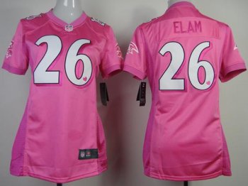 Cheap Women Nike Baltimore Ravens 26 Matt Elam Pink Love NFL Jerseys