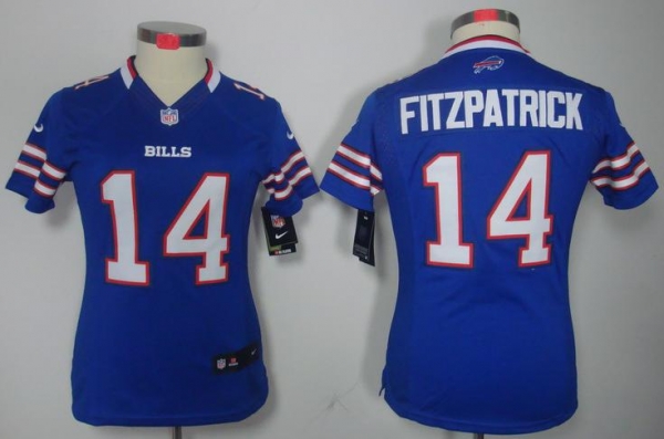 Cheap Women Nike Buffalo Bills 14 Ryan Fitzpatrick Blue Game LIMITED NFL Jerseys