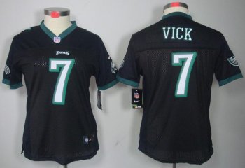 Cheap Women Nike Philadelphia Eagles 7# Michael Vick Black Game LIMITED NFL Jerseys