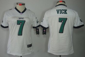 Cheap Women Nike Philadelphia Eagles 7# Michael Vick White Game LIMITED NFL Jerseys