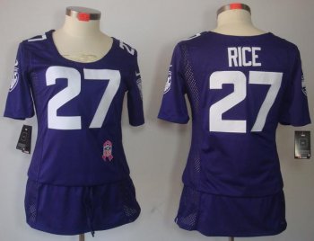 Cheap Women Nike Baltimore Ravens #27 Ray Rice Purple Breast Cancer Awareness NFL Jersey