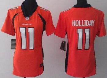 Cheap Women Nike Denver Broncos 11 Trindon Holliday Orange NFL Jerseys 2013 New Style