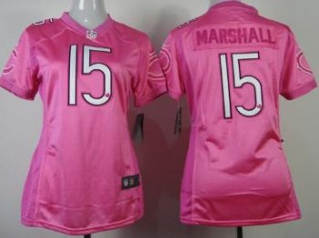 Cheap Women Nike Chicago Bears 15 Brandon Marshall Pink Love NFL jersey