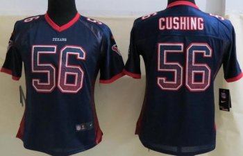 Cheap Women Nike Houston Texans 56 Brian Cushing Blue Elite Drift Fashion NFL Jerseys