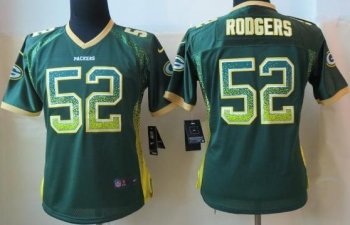 Cheap Women Nike Green Bay Packers 52 Clay Matthews Elite Drift Fashion Green NFL Jerseys