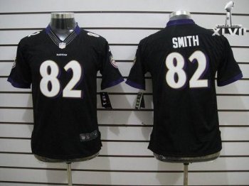 Kids Nike Baltimore Ravens 82 Torrey Smith Limited Black 2013 Super Bowl NFL Jersey Cheap