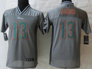 Kids Nike Miami Dolphins 13 Dan Marino Grey Vapor Elite NFL Jerseys Cheap