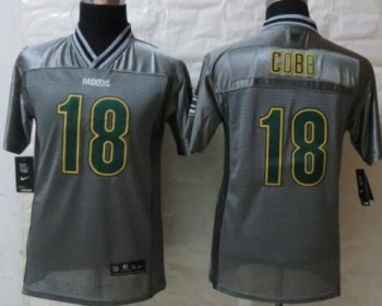 Kids Nike Green Bay Packers 18 Randall Cobb Grey Vapor Elite NFL Jerseys Cheap