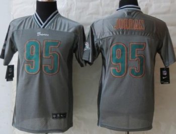 Kids Nike Miami Dolphins 95 Dion Jordan Elite Grey Vapor NFL Jersey Cheap