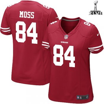 Cheap Women Nike San Francisco 49ers 84 Randy Moss Red 2013 Super Bowl NFL Jersey