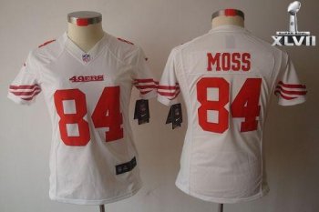 Cheap Women Nike San Francisco 49ers 84 Randy Moss Limited White 2013 Super Bowl NFL Jersey