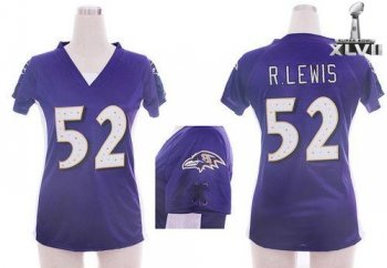 Cheap Women Nike Baltimore Ravens 52 Ray Lewis Purple Draft Him Ii Top 2013 Super Bowl NFL Jersey