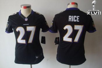 Cheap Women Nike Baltimore Ravens 27 Ray Rice Limited Black 2013 Super Bowl NFL Jersey