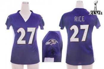 Cheap Women Nike Baltimore Ravens 27 Ray Rice Purple Draft Him Ii Top 2013 Super Bowl NFL Jersey