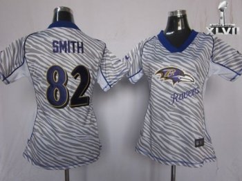 Cheap Women Nike Baltimore Ravens 82 Torrey Smith Zebra 2013 Super Bowl NFL Jersey