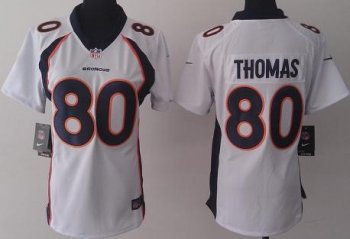 Cheap Women Nike Denver Broncos 80 Julius Thomas White NFL Jerseys 2013 New Style