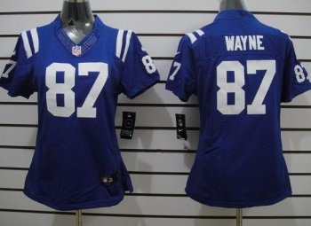 Cheap Women Nike Indianapolis Colts 87 Reggie Wayne Blue LIMITED NFL Jerseys