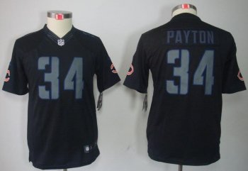 Kids Nike Chicago Bears 34 Walter Payton Black Impact LIMITED NFL Jerseys Cheap