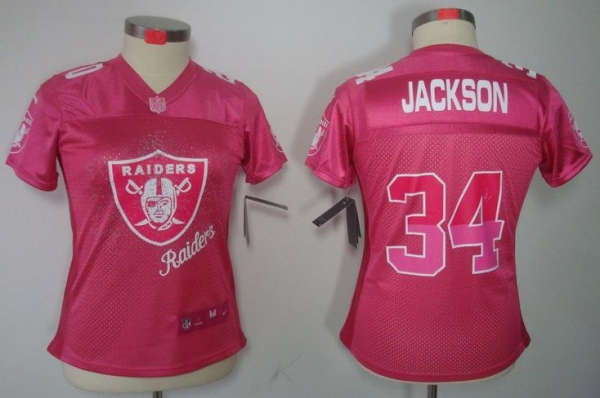 Cheap Women Nike Oakland Raiders 34 Bo.Jackson Pink FEM FAN Elite NFL Jersey