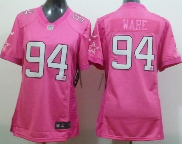 Cheap Women Nike Dallas Cowboys #94 DeMarcus Ware Pink Love NFL Jerseys