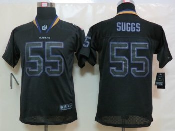 Kids Nike Baltimore Ravens 55 Terrell Suggs Lights Out Black Elite NFL Jerseys Cheap